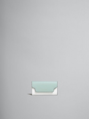 Marni Block Saffiano Läder Keyring Gröna Vita | MSEHR60752