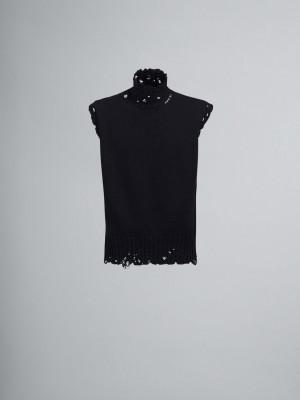 Marni Bomull Vest Svarta | SSEVO98057