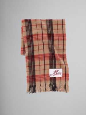 Marni Check Ull Scarf Bruna | SSEVO87052