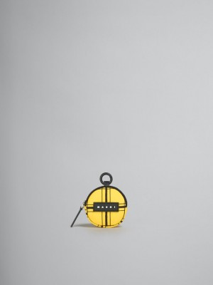 Marni Checked Nylon Puff Pouch Gula | SEXMI22717