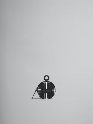 Marni Checked Nylon Puff Pouch Svarta | GSEUC35783