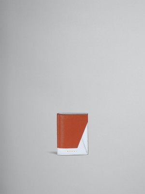 Marni Läder Bi-fold Wallet Vita Bruna | QSEWA36859