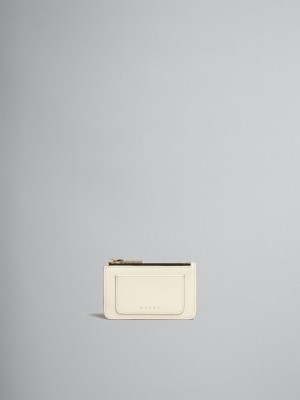 Marni Läder Card Case Vita | USEND39488