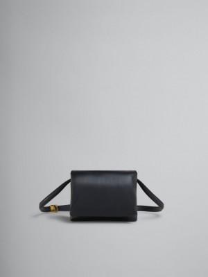 Marni Läder Mini Prisma Pouch Svarta | TSEPQ60781