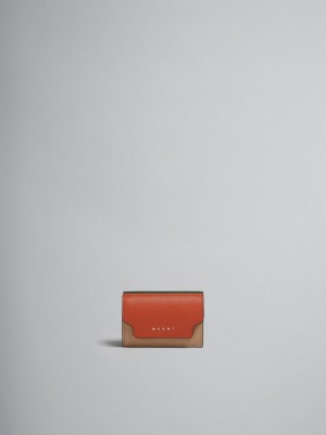Marni Läder Tri-fold Wallet Bruna | LSETR50534