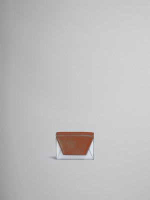 Marni Läder Tri-fold Wallet Vita Beige | PSEER95412