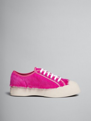 Marni Long-hair Calfskin Pablo Sneaker Fuchsia | GSEEC82845