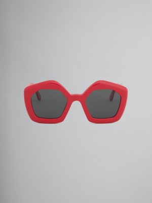 Marni Red Acetate Laughing Waters Röda | SENEJ40817