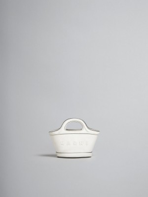 Marni Tropicalia Micro Bag Läder Vita | USEND15206