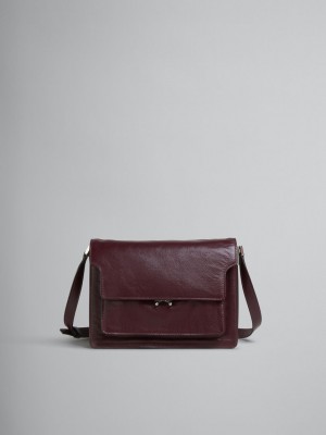Marni Trunk Soft Large Bag Läder Röda | QSEWA55780