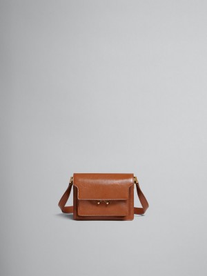 Marni Trunk Soft Mini Bag Läder Bruna | SEXBR38130