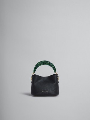 Marni Venice Mini Bucket Bag Läder Svarta | SSENY10019