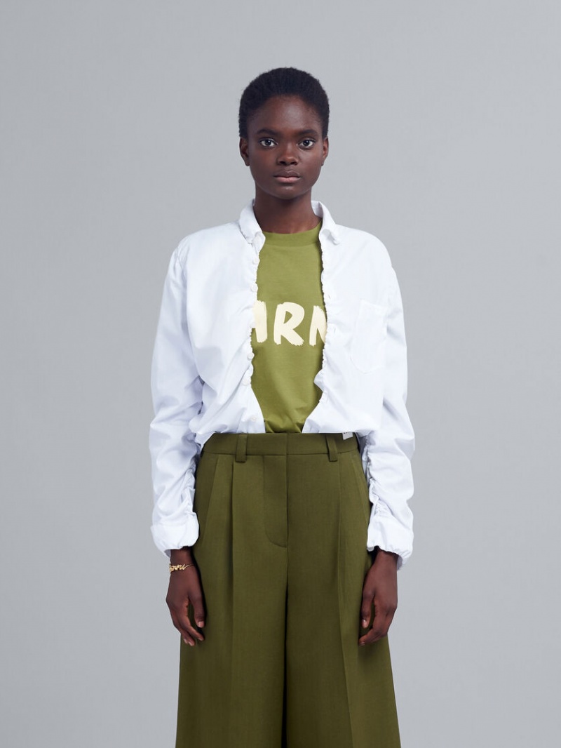 Marni Bio Poplin Shirt Vita | FSEHY32826
