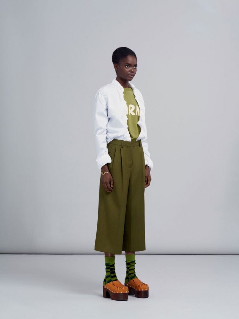 Marni Bio Poplin Shirt Vita | FSEHY32826