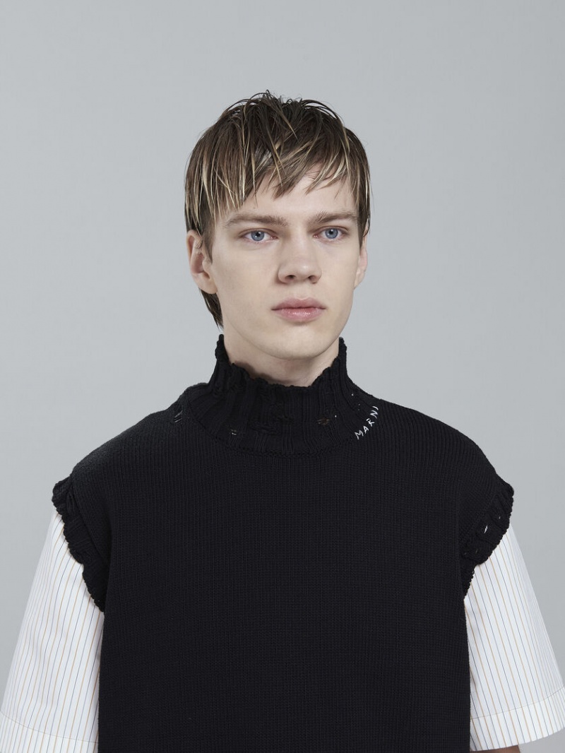Marni Bomull Vest Svarta | SSEVO98057