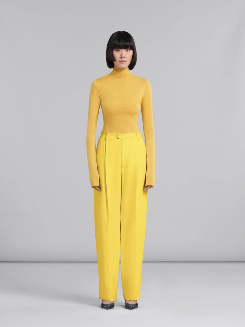 Marni Cady Tailored Trousers Gula | FSEHY38666