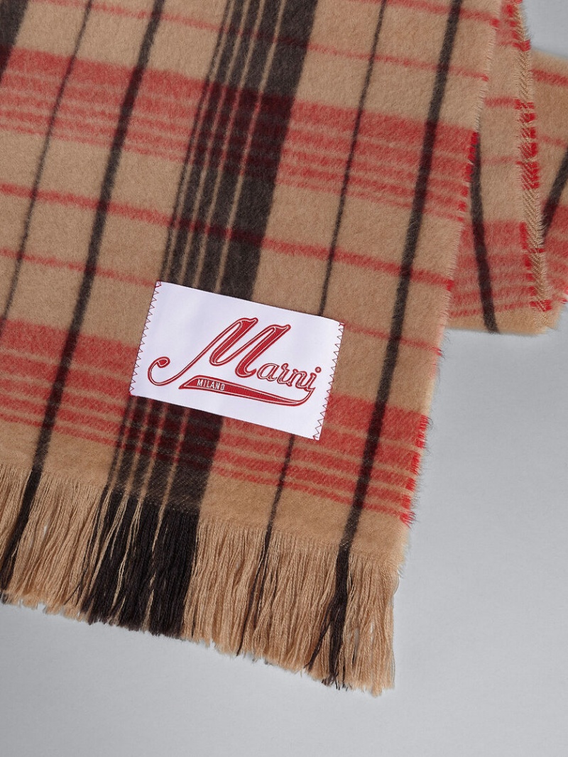 Marni Check Ull Scarf Bruna | SSEVO87052