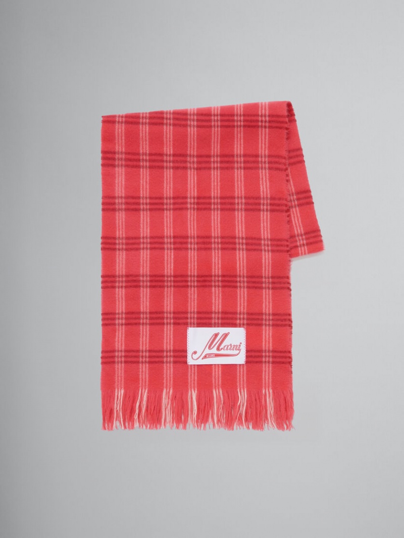 Marni Check Ull Scarf Rosa Rosa | SSEVO15422