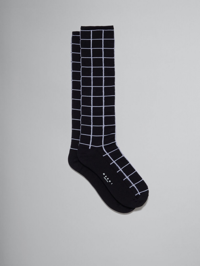 Marni Checked Nylon Svarta | ESEVG28798