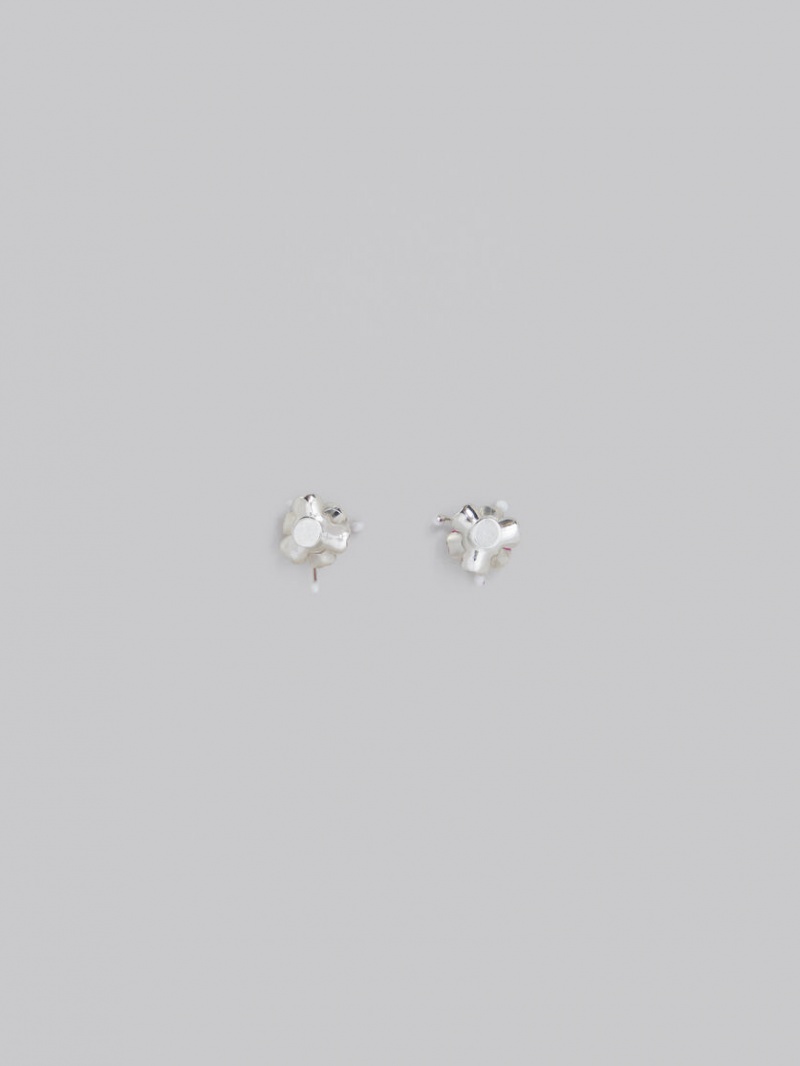 Marni Enamelled Metal Flower Stud Blommiga | TSEWZ93387