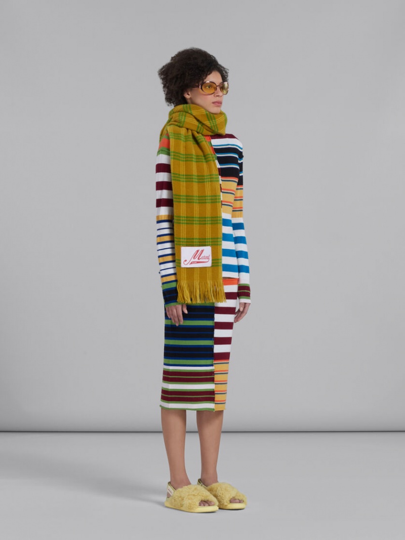 Marni Knit Tröja With Patchwork Stripes Colourful | MSEHR57762