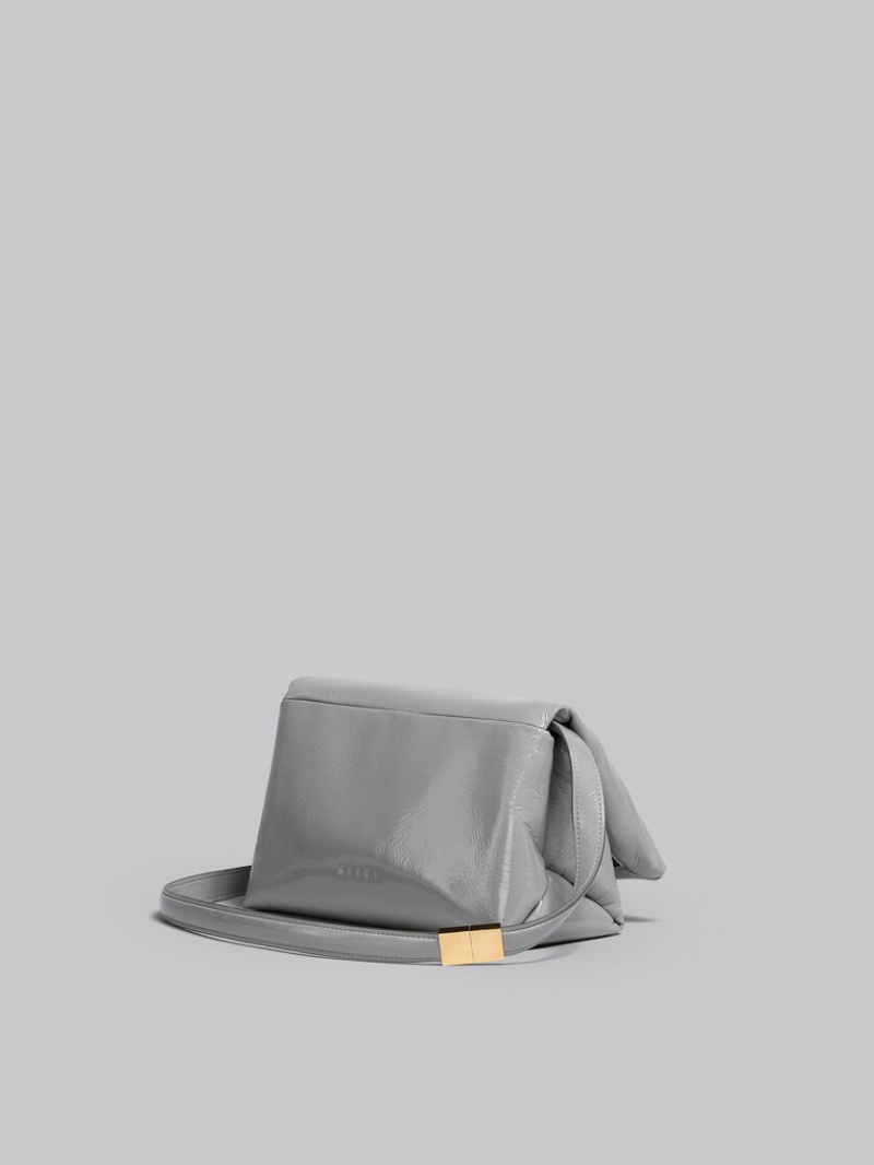 Marni Lack Prisma Shoulder Bag Grå | USEND27904