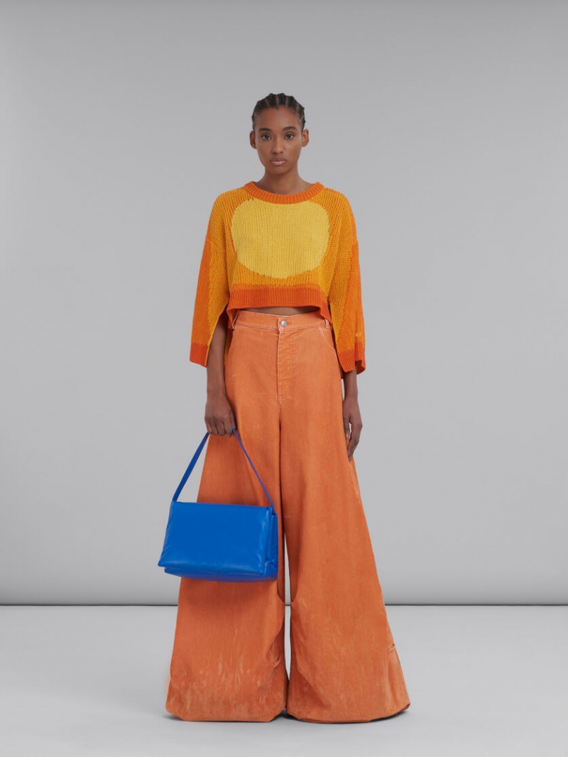 Marni Large Calfskin Blå | FSEHY26217