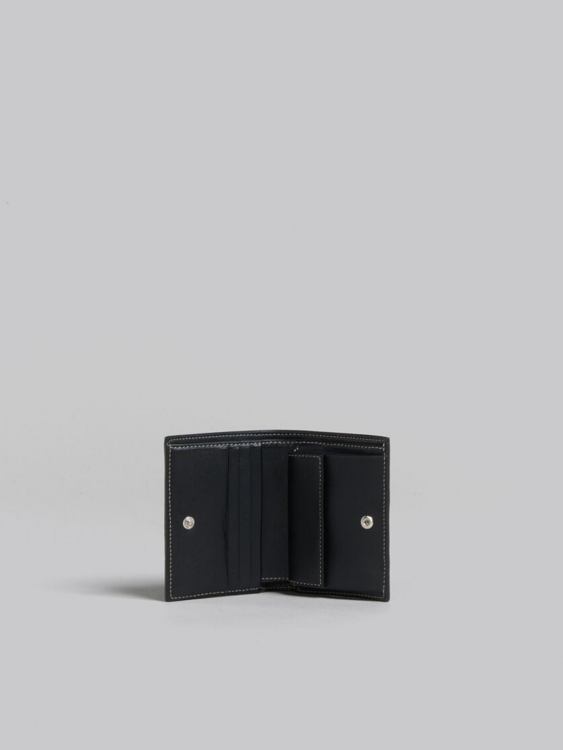 Marni Läder Bifold Card Case Svarta | SEXBR92497