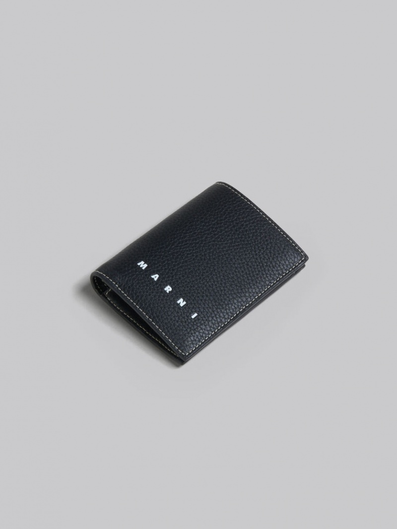 Marni Läder Bifold Card Case Svarta | SEXBR92497
