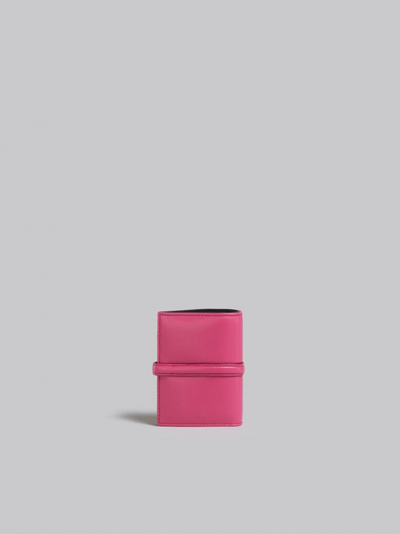 Marni Läder Bifold Prisma Wallet Rosa | LSESX57744