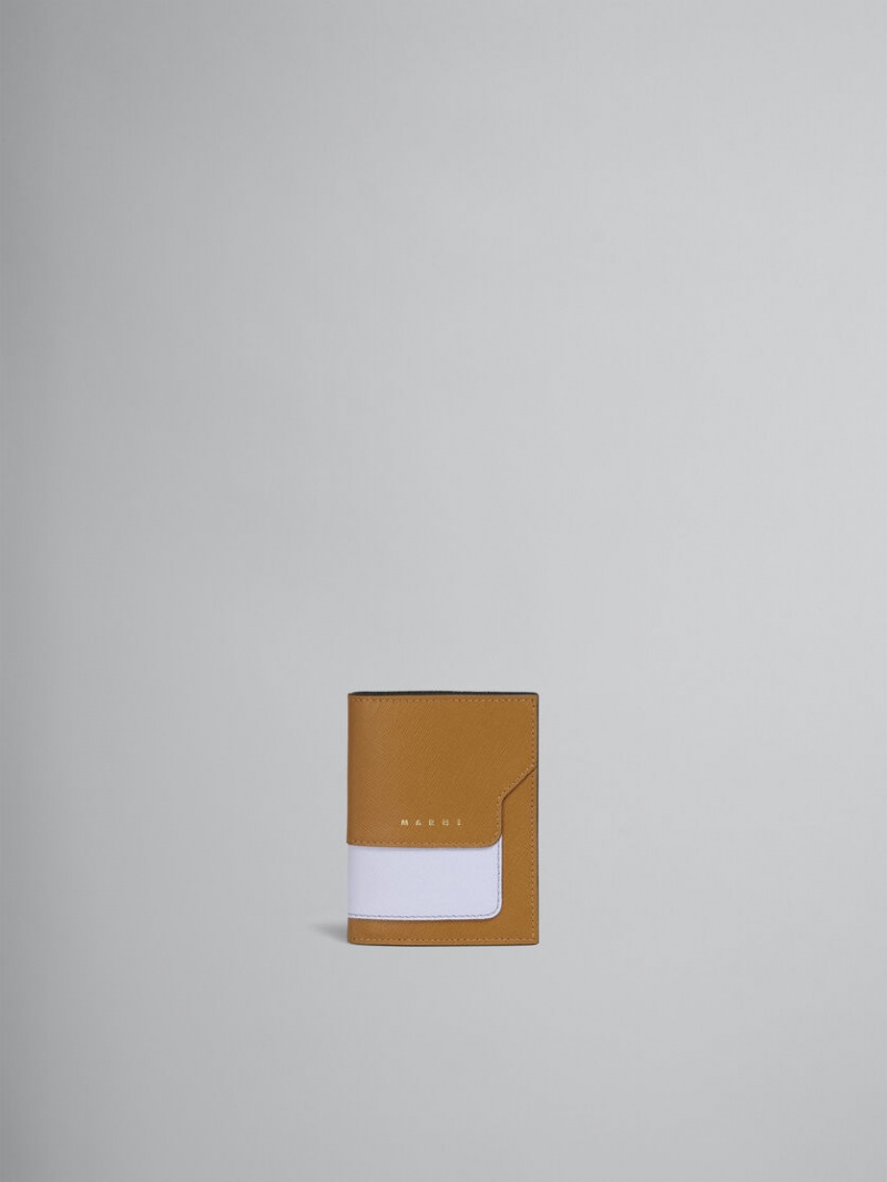 Marni Läder Bi-fold Wallet Bruna Lila Svarta | SEQCS19090
