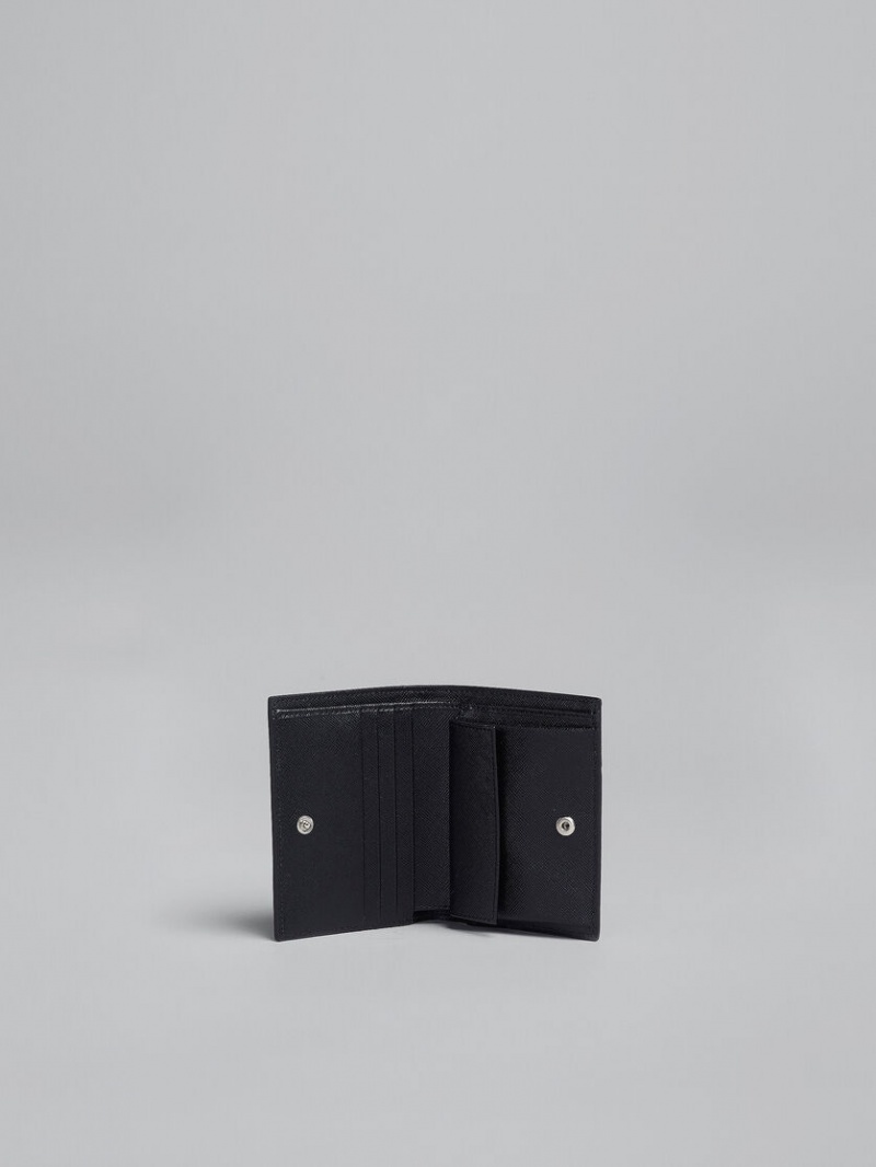 Marni Läder Bi-fold Wallet Svarta | SEIIZ94576