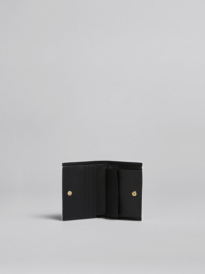 Marni Läder Bi-fold Wallet Svarta | ZSENQ16042