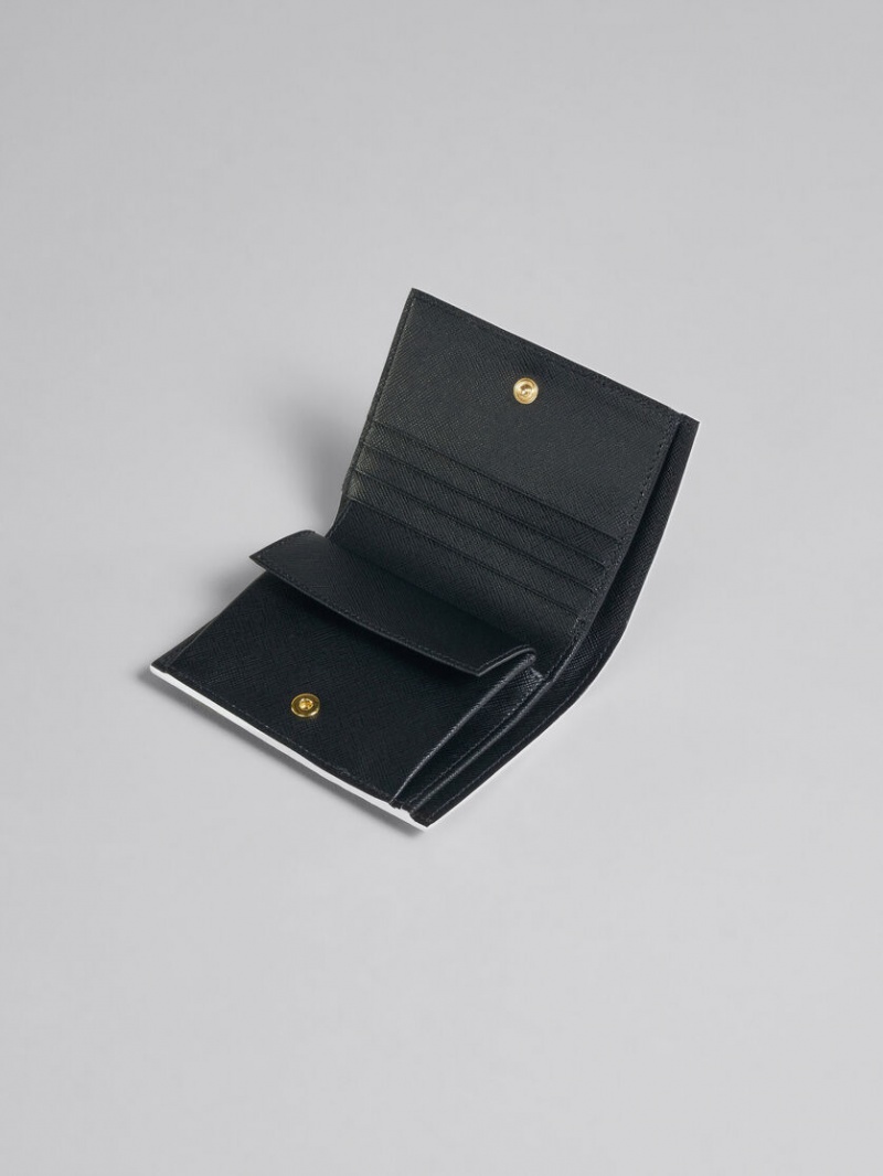 Marni Läder Bi-fold Wallet Svarta | ZSENQ16042