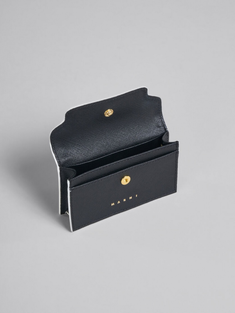 Marni Läder Business Card Case With Studs Svarta | FSEUI19376