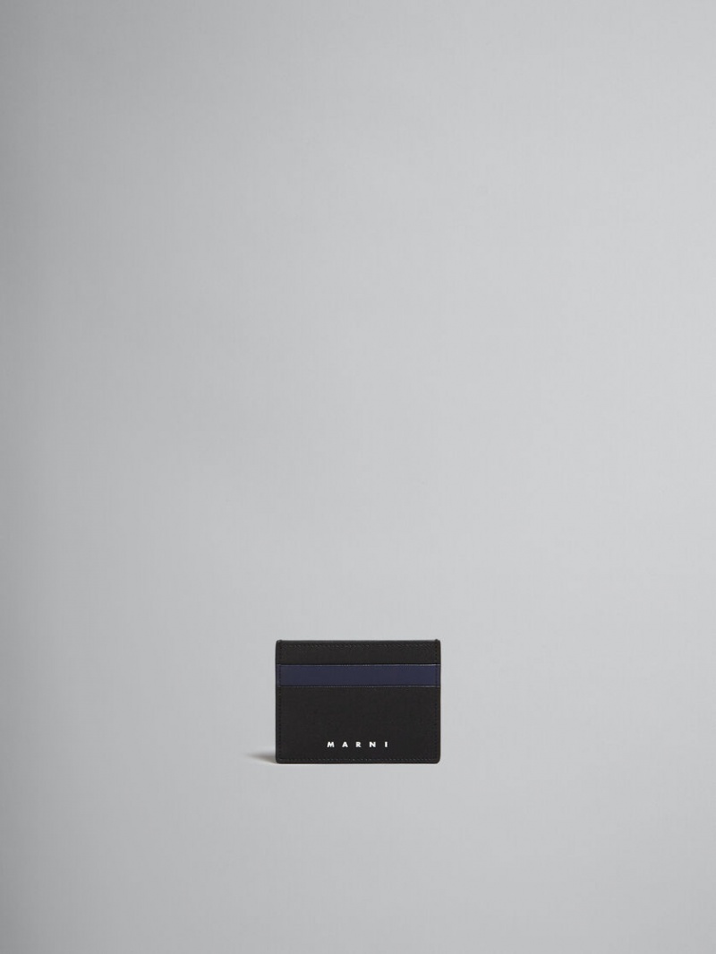 Marni Läder Card Case Svarta Blå | SEZDE77182