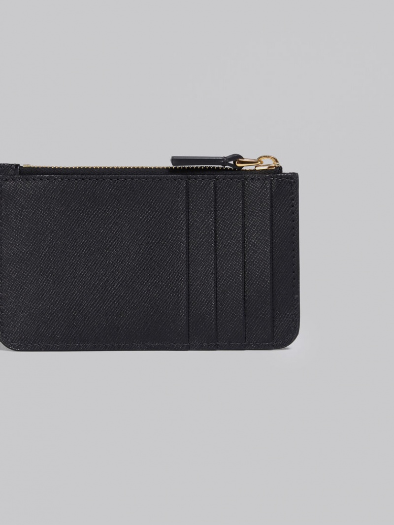 Marni Läder Card Case Svarta | BSESD47651