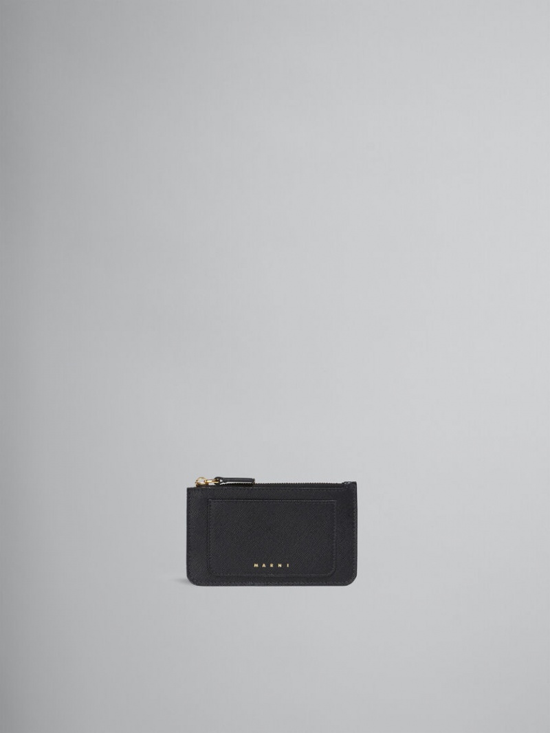 Marni Läder Card Case Svarta | BSESD47651