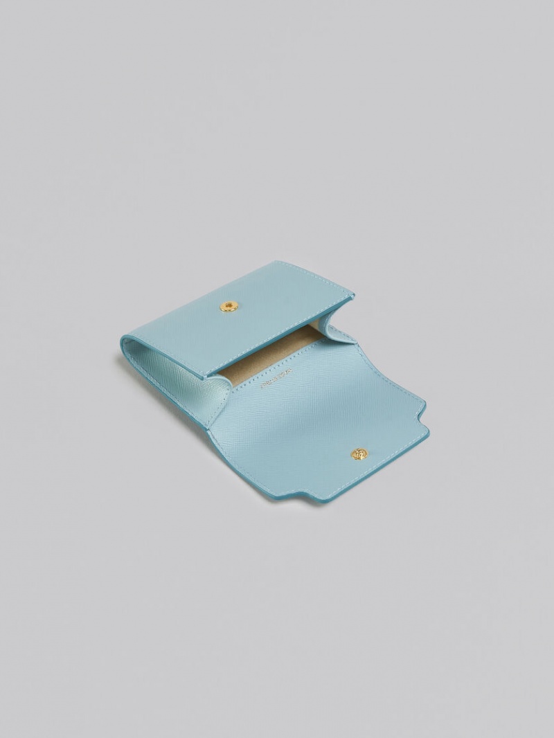 Marni Läder Coin Case Ljusblå | SEZPD96030