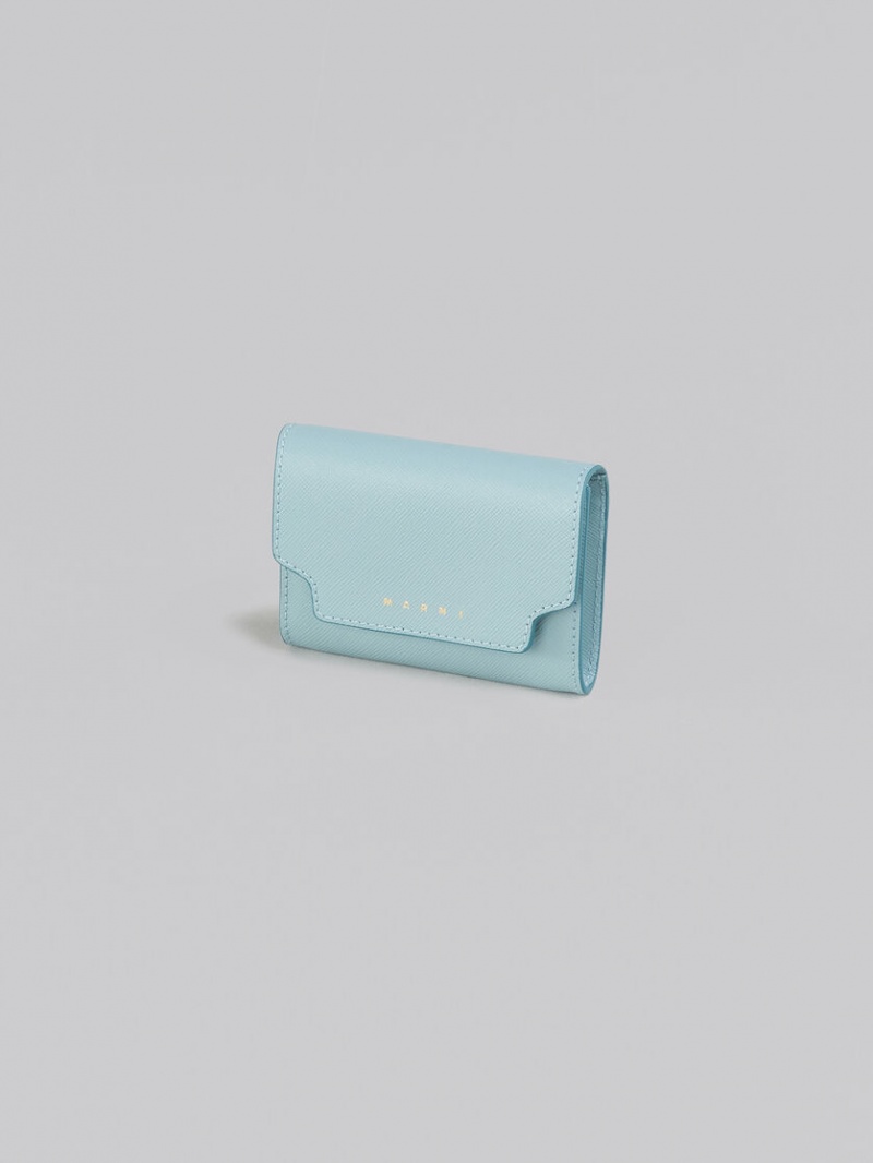 Marni Läder Coin Case Ljusblå | SEZPD96030