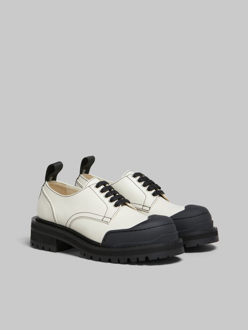 Marni Läder Dada Army Derby Shoe Vita | SEXBR22564