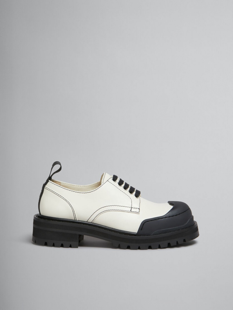 Marni Läder Dada Army Derby Shoe Vita | SEXBR22564