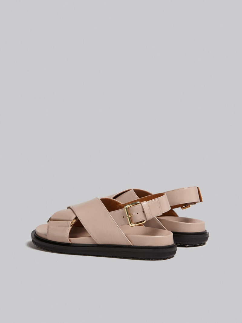 Marni Läder Fussbett Beige | DSEVO63232