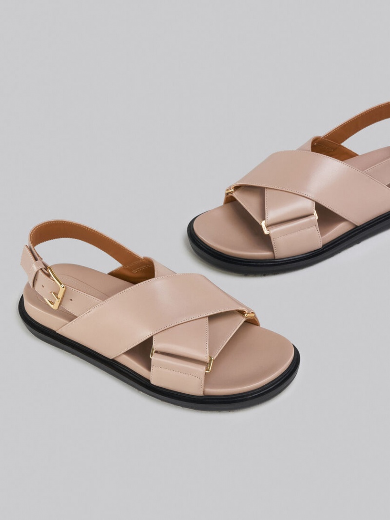 Marni Läder Fussbett Beige | DSEVO63232