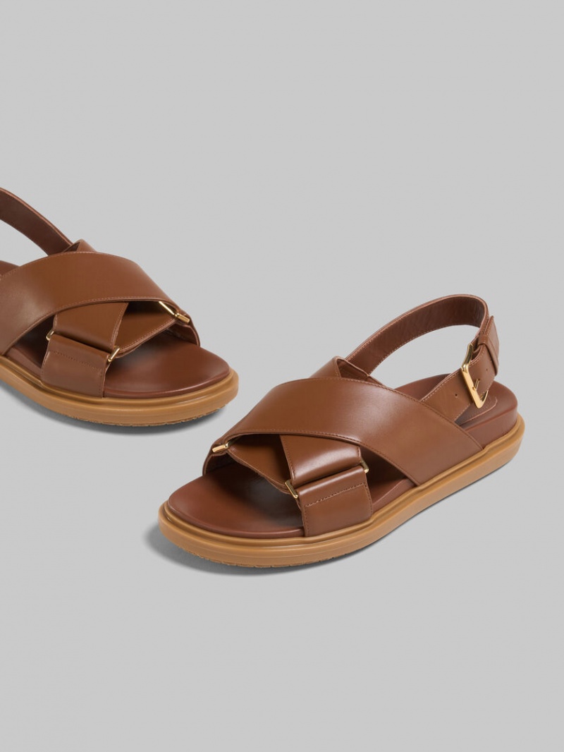 Marni Läder Fussbett Bruna | SEJZR84993