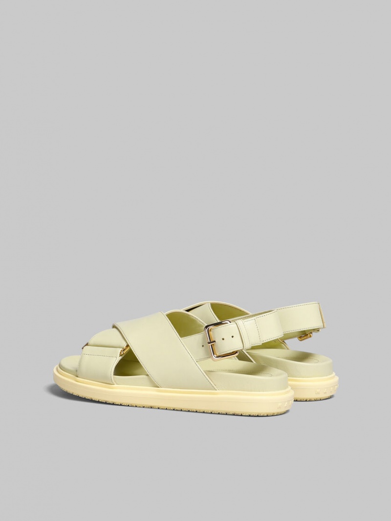 Marni Läder Fussbett Ljusgula | PSEER71523
