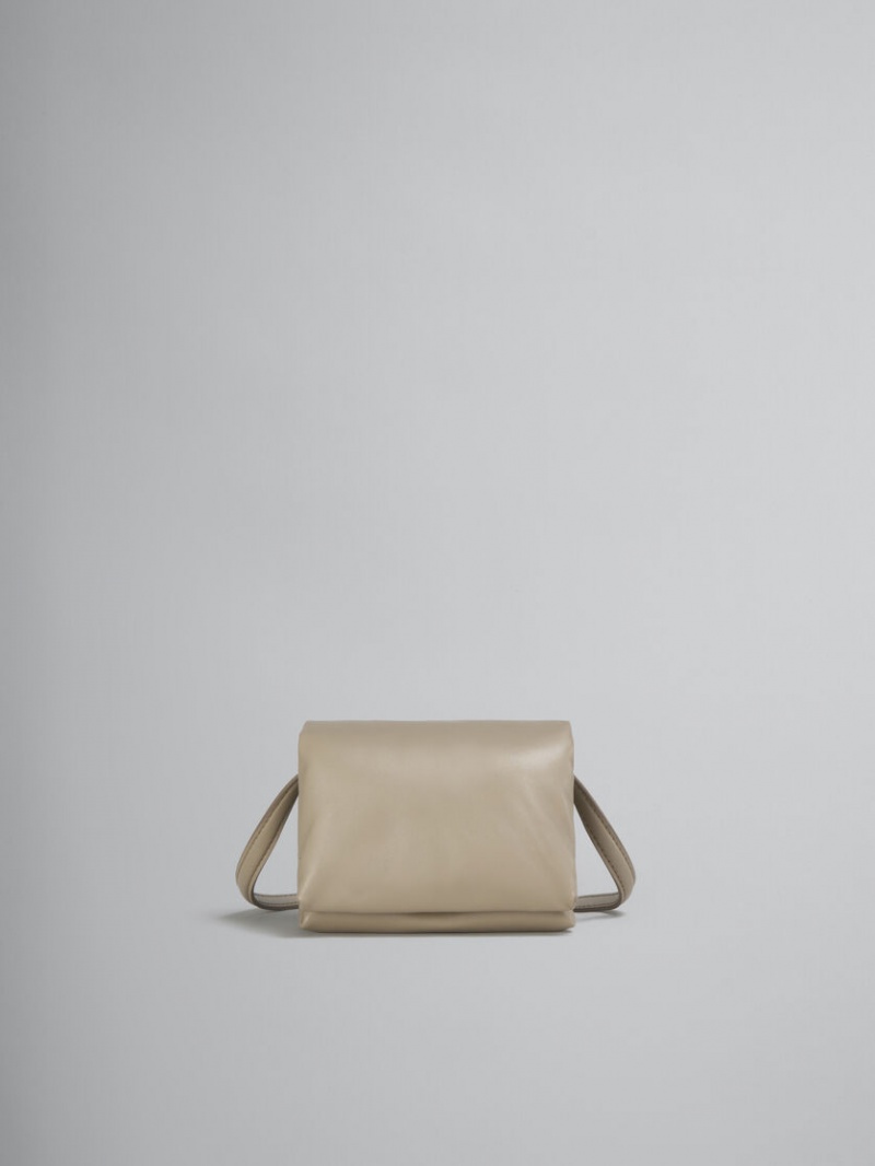 Marni Läder Mini Pouch Beige | YSEVQ29042