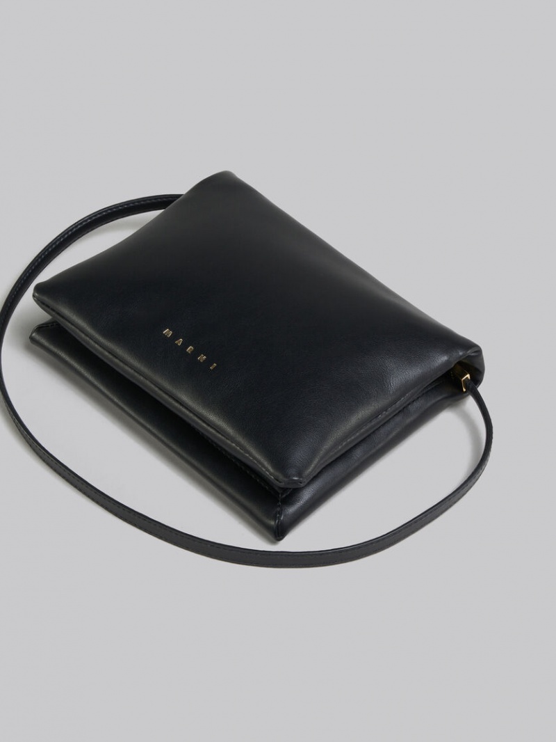Marni Läder Prisma Pouch Svarta | DSEKV70621