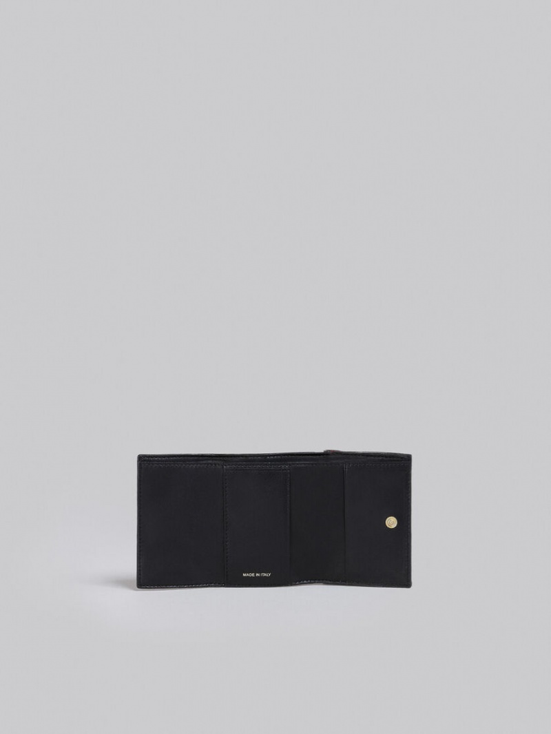 Marni Läder Tri-fold Wallet Vita Beige | PSEER95412