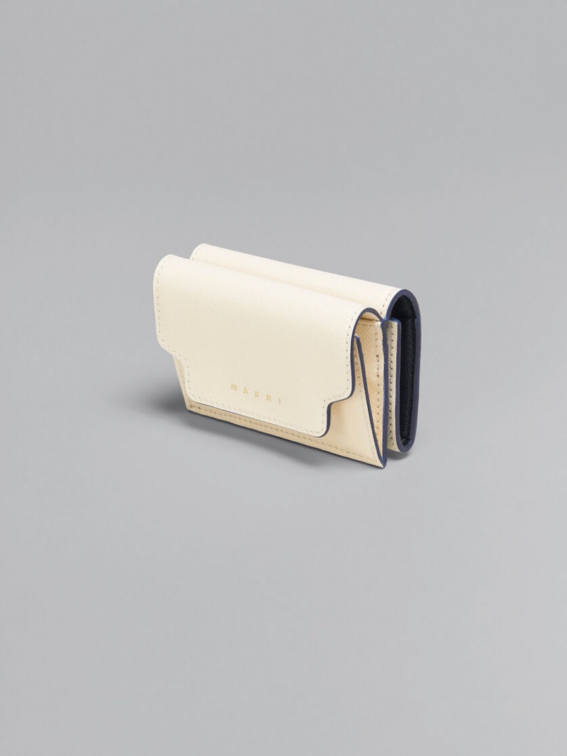 Marni Läder Tri-fold Wallet Vita | TSEWZ98564